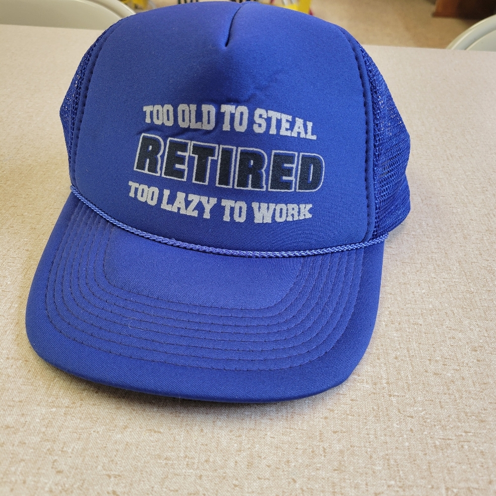 Nissun Retired Vtg Blue Snapback Rope Braid Hat Cap Mesh Back